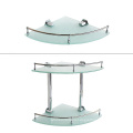 Bathroom Accessories Wall Corner Glass Shelf 2 tiers glass shelf for Bathroom